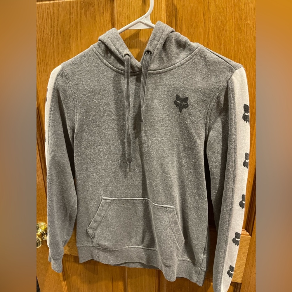 Gray fox racing hoodie